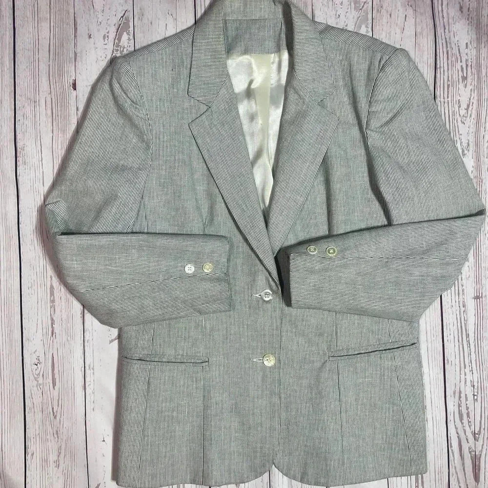 Vintage 80s Pinstripe Blazer by Stephen Douglas ltd‎